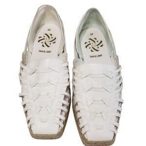 Sam and Libby  Women's White Slip On Flats / Sandals, Size 10